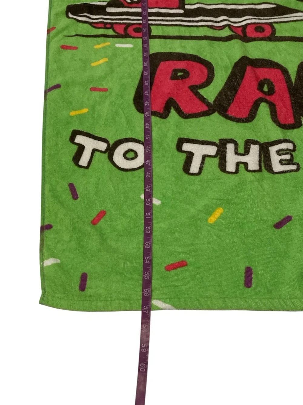 Rad To The Cone Green Beach Pool Bath Towel Ice Cream Skateboard Confetti